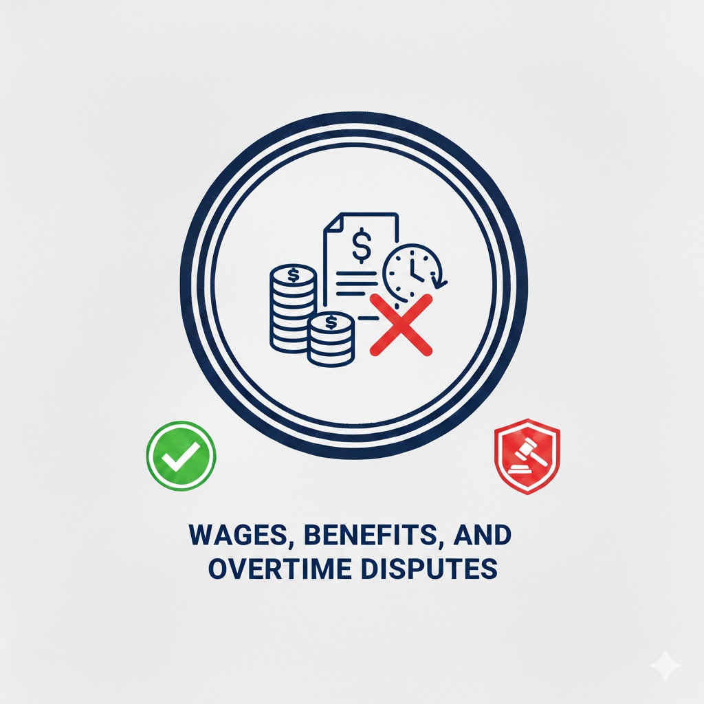 Wages, Benefits, and Overtime Disputes